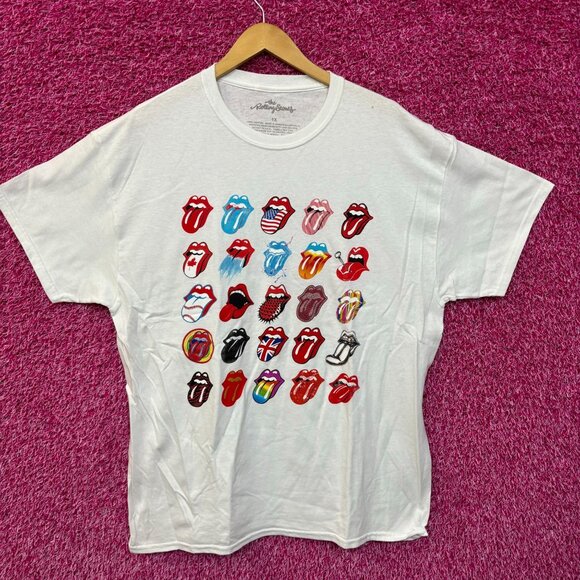 The Rolling Stones All the World Tour Hot Lips Rock Tee 1X - Picture 1 of 5